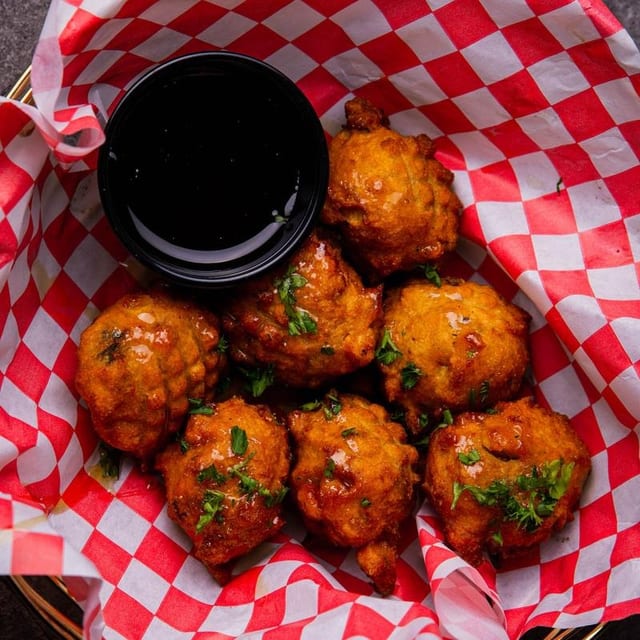 Poblano Corn Fritters.