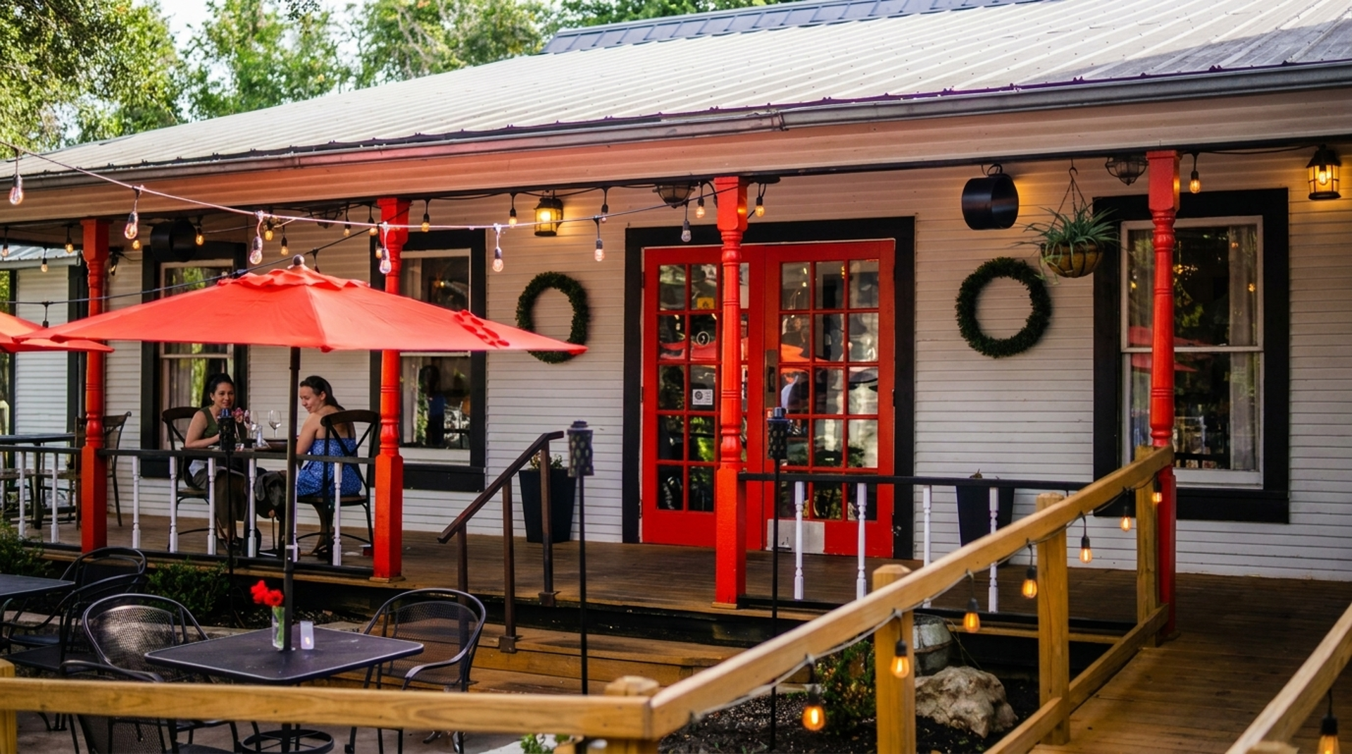 The patio in Gruene Historic District